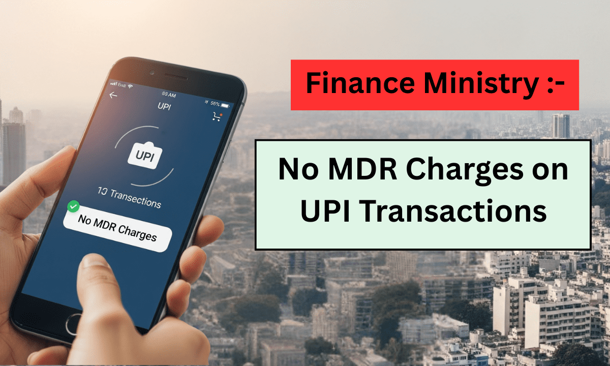 No MDR Charges on UPI Transactions